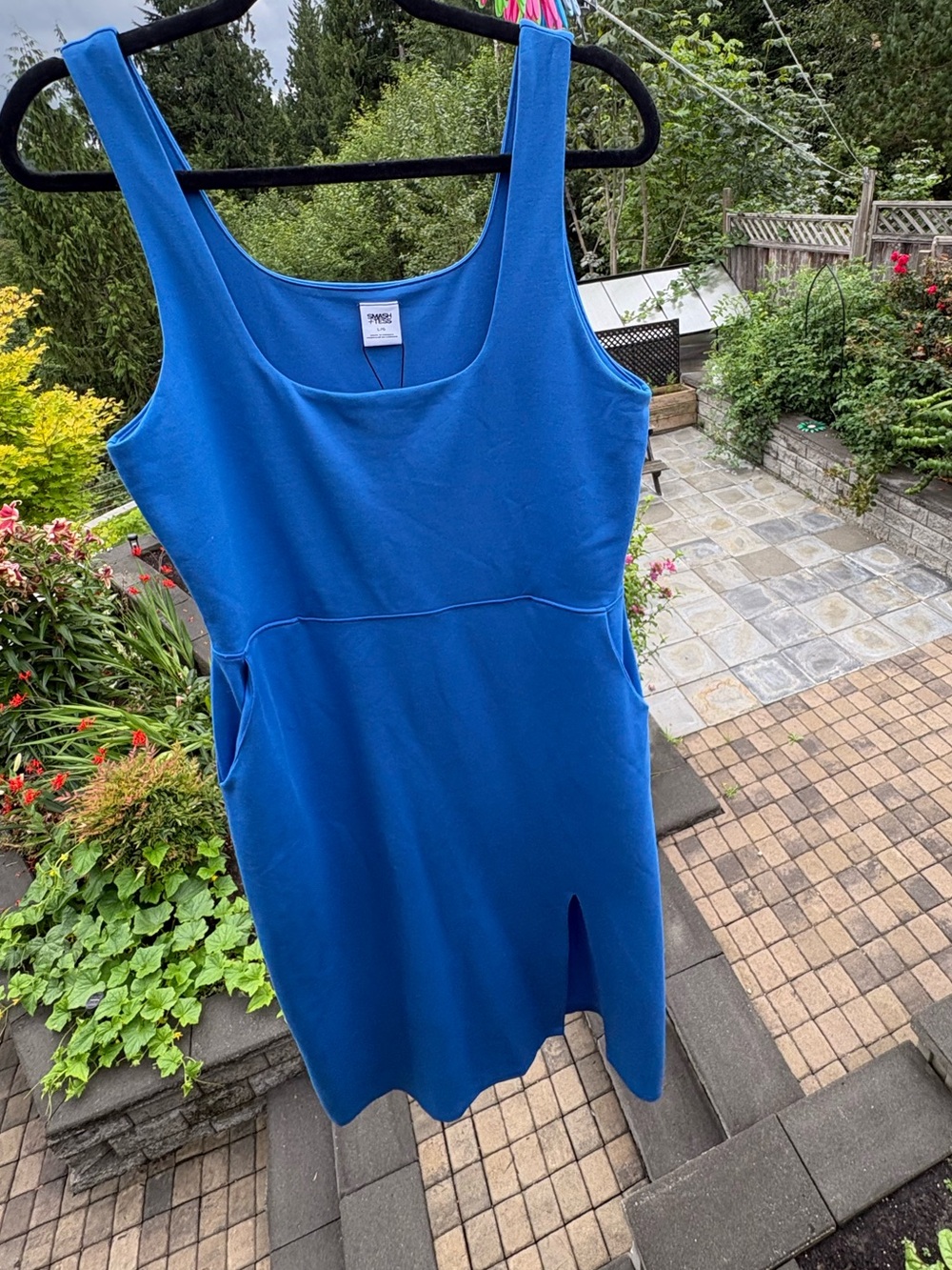 Blue Scoop Neck Tank Dress